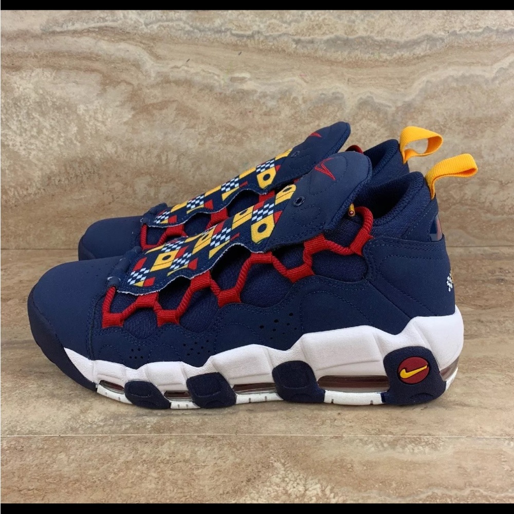 Nike Air More Money Shoes Midnight Navy Blue Basketball Sneakers Mens Size 8.5